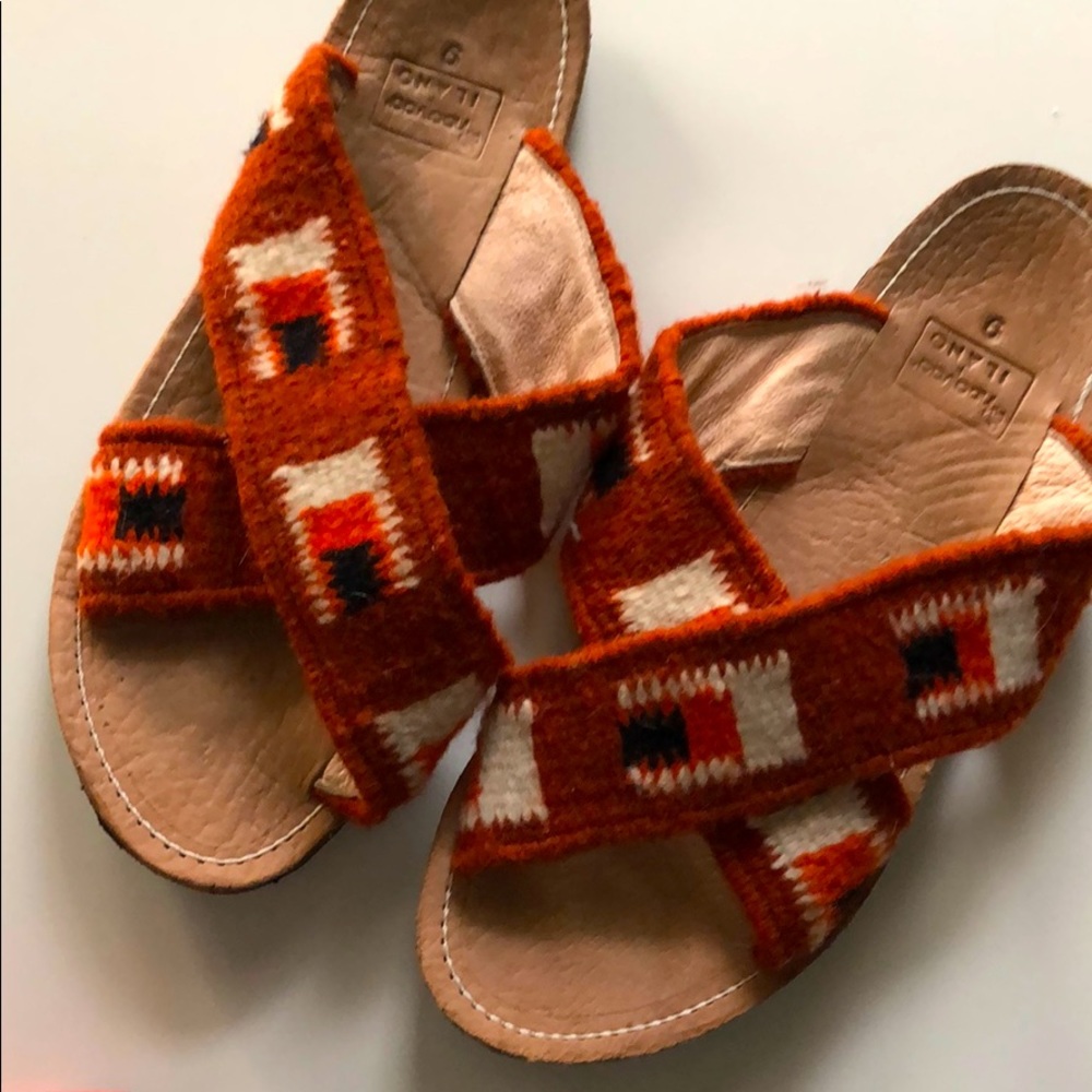 Boho Woven Slip On Sandals!